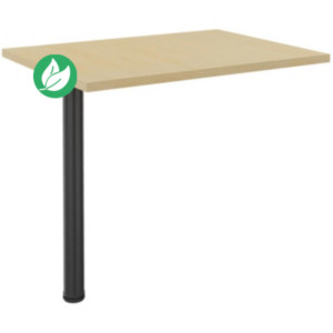 Extension pour bureau Axiome - L.60 x P.80 cm - Plateau Hêtre - Pied tubulaire Anthracite Extension pour bureau Axiome - L.60 x P.80 cm - Plateau Hêtre - Pied tubulaire Anthracite