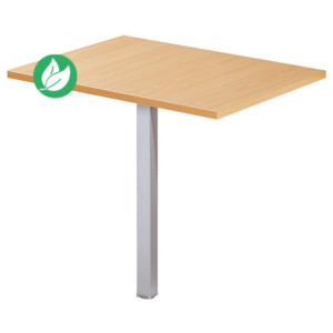 Extension Rectangle Actual L.80 x P.60 cm - Plateau Chêne naturel - Pied tube carré Aluminium Extension Rectangle Actual L.80 x P.60 cm - Plateau Chêne naturel - Pied tube carré Aluminium