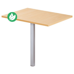 Extension Rectangle Actual L.80 x P.60 cm - Plateau Hêtre - Pied tube carré Aluminium Extension Rectangle Actual L.80 x P.60 cm - Plateau Hêtre - Pied tube carré Aluminium