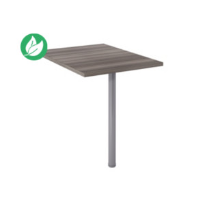 Extension Rectangle Biospace - L.80 x P.60 cm - Plateau Cèdre - Pied tube Aluminium Extension Rectangle Biospace - L.80 x P.60 cm - Plateau Cèdre - Pied tube Aluminium