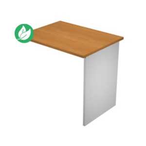 Extension retour pour bureau Pronto Bois - L.80 x P.60 cm - Plateau Aulne - Pieds panneaux Aluminium Extension retour pour bureau Pronto Bois - L.80 x P.60 cm - Plateau Aulne - Pieds panneaux Aluminium