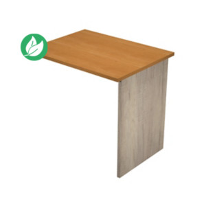 Extension retour pour bureau Pronto Bois - L.80 x P.60 cm - Plateau Aulne - Pieds panneaux Chêne Canadien Extension retour pour bureau Pronto Bois - L.80 x P.60 cm - Plateau Aulne - Pieds panneaux Chêne Canadien