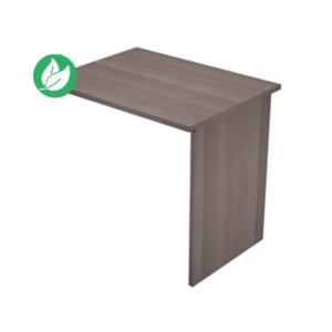 Extension retour pour bureau Pronto Bois - L.80 x P.60 cm - Plateau Cendre - Pieds panneaux Cendre Extension retour pour bureau Pronto Bois - L.80 x P.60 cm - Plateau Cendre - Pieds panneaux Cendre