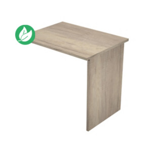 Extension retour pour bureau Pronto Bois - L.80 x P.60 cm - Plateau Chêne Canadien - Pieds panneaux Chêne Canadien Extension retour pour bureau Pronto Bois - L.80 x P.60 cm - Plateau Chêne Canadien - Pieds panneaux Chêne Canadien