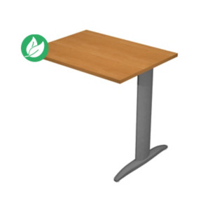 Extension retour pour bureau Pronto Métal - L.80 x P.60 cm - Plateau Aulne - Pied L Anthracite Extension retour pour bureau Pronto Métal - L.80 x P.60 cm - Plateau Aulne - Pied L Anthracite