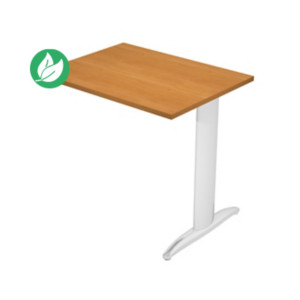 Extension retour pour bureau Pronto Métal - L.80 x P.60 cm - Plateau Aulne - Pied L Chrome Extension retour pour bureau Pronto Métal - L.80 x P.60 cm - Plateau Aulne - Pied L Chrome