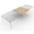 Extension pour table de réunion tonneau - gamme ARCHE - L.140 x P.140 x H.72 cm - plateau Chêne - pieds Blanc - 1