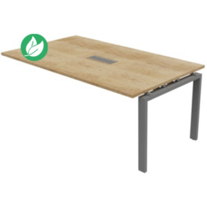 Extension de table réunion Visio L.180 cm x H.72 cm - Plateau Chêne Nebraska Pieds métal Alu Extension de table réunion Visio L.180 cm x H.72 cm - Plateau Chêne Nebraska Pieds métal Alu