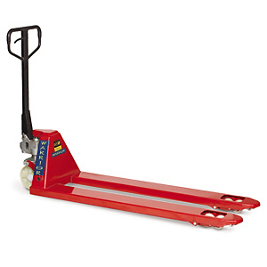 Extra-long fork pallet trucks