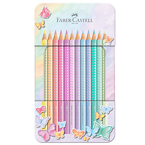 FABER-CASTELL Astuccio matite colorate Sparkle Pastel - colori assortiti - conf. 12 pezzi FABER-CASTELL Astuccio matite colorate Sparkle Pastel - colori assortiti - conf. 12 pezzi