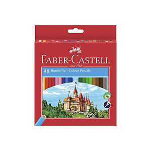 Faber-Castell Classic Pastelli colorati, Fusto esagonale, Colori assortiti (confezione 48 pezzi)