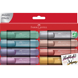 FABER-CASTELL Evidenziatore Textliner 46, Punta a scalpello, Tratto 1 - 5 mm, Colori Assortiti Metallizzati (confezione 8 pezzi) FABER-CASTELL Evidenziatore Textliner 46, Punta a scalpello, Tratto 1 - 5 mm, Colori Assortiti Metallizzati (confezione 8 pezzi)