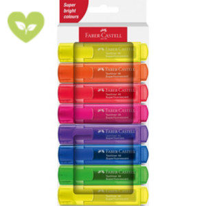 FABER-CASTELL Evidenziatori Textliner 46 Superfluorescent, Punta a scalpello, Tratto 1 - 2 - 5 mm, Colori assortiti (confezione 8 pezzi) FABER-CASTELL Evidenziatori Textliner 46 Superfluorescent, Punta a scalpello, Tratto 1 - 2 - 5 mm, Colori assortiti (confezione 8 pezzi)