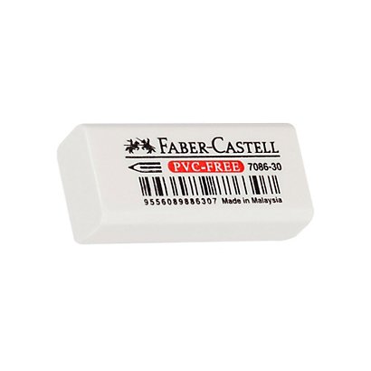 FABER-CASTELL Gomma mini in vinile - bianca - per matita - 1