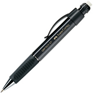Faber-Castell Grip Plus Portaminas, mina B de 0,7 mm, cuerpo negro con empuñadura Faber-Castell Grip Plus Portaminas, mina B de 0,7 mm, cuerpo negro con empuñadura