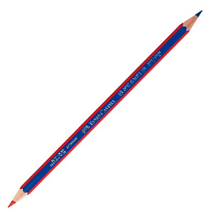 Faber-Castell Janus 2160 Lápiz de color, Cuerpo hexagonal rojo y azul, Colores de mina variados: rojo y azul Faber-Castell Janus 2160 Lápiz de color, Cuerpo hexagonal rojo y azul, Colores de mina variados: rojo y azul