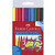 Faber-Castell Marcadores de color GRIP de cilindro triangular, pack de colores variados de 10 unidades - 1