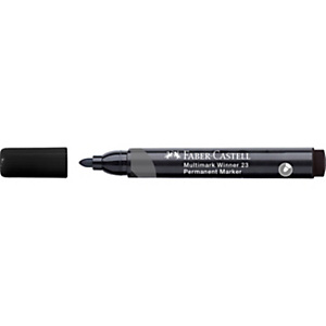 FABER-CASTELL Marcatore permanente Multimark Winner 23, Punta Tonda, Tratto 2,8 mm, Nero FABER-CASTELL Marcatore permanente Multimark Winner 23, Punta Tonda, Tratto 2,8 mm, Nero