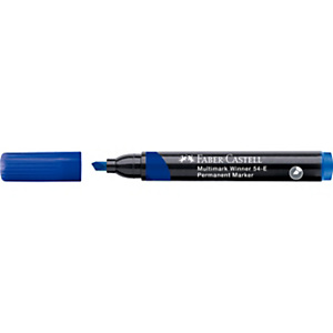 FABER-CASTELL Marcatore permanente Multimark Winner 54-E, Punta a scalpello, Tratto 1,6 - 2,3 - 4,9 mm, Blu FABER-CASTELL Marcatore permanente Multimark Winner 54-E, Punta a scalpello, Tratto 1,6 - 2,3 - 4,9 mm, Blu