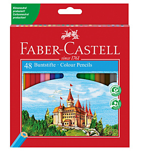 FABER-CASTELL Matita colorata eco Il Castello - diametro mina 3,00 mm - colori assortiti - astuccio 48 pezzi FABER-CASTELL Matita colorata eco Il Castello - diametro mina 3,00 mm - colori assortiti - astuccio 48 pezzi
