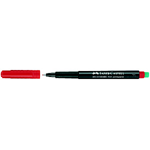 Faber-Castell MULTIMARK 1513, marcador permanente, 0,6 mm, punta fina, con borrador, rojo Faber-Castell MULTIMARK 1513, marcador permanente, 0,6 mm, punta fina, con borrador, rojo