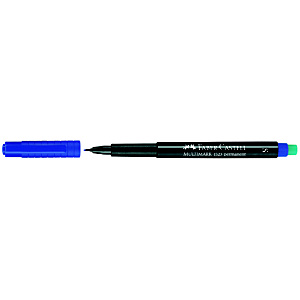Faber-Castell Multimark 1523 Rotulador permanente con goma de borrar integrada, ancho de línea S de 0,4 mm, azul Faber-Castell Multimark 1523 Rotulador permanente con goma de borrar integrada, ancho de línea S de 0,4 mm, azul