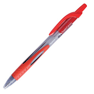 FABER-CASTELL Penna a sfera a scatto Super - rosso - punta 1,0 FABER-CASTELL Penna a sfera a scatto Super - rosso - punta 1,0