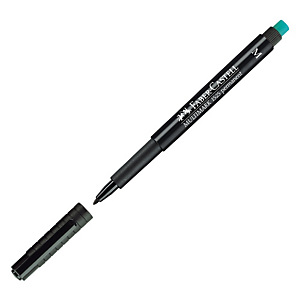 FABER-CASTELL Pennarello Multimark universale permanente con gomma  - punta media 1,0mm - nero