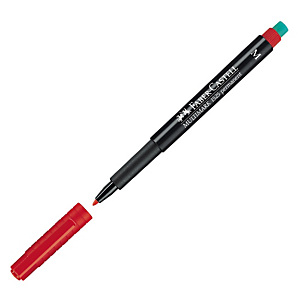 FABER-CASTELL Pennarello Multimark universale permanente con gomma - punta media 1,0mm - rosso FABER-CASTELL Pennarello Multimark universale permanente con gomma - punta media 1,0mm - rosso