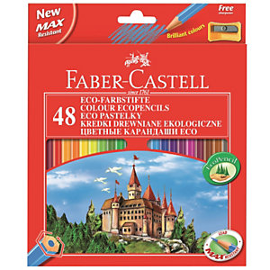Faber-Castell Lápices de colores, cuerpo hexagonal, colores de minas variados