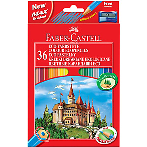 Faber-Castell Lápices de colores Eco, cuerpo hexagonal, colores de minas variados