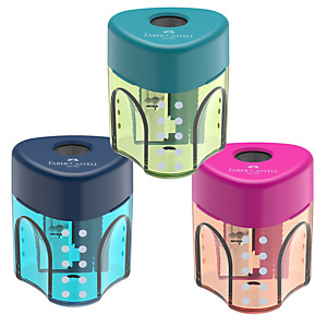 FABER-CASTELL Temperamatite con contenitore - 1 foro - triangolare - con serbatoio - Faber Castell FABER-CASTELL Temperamatite con contenitore - 1 foro - triangolare - con serbatoio - Faber Castell