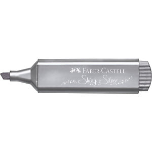 Faber-Castell Textliner 1546 Marcador fluorescente, punta biselada, 1, 2, 5 mm, color plata