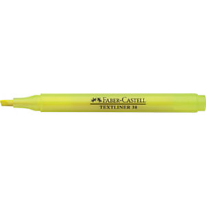 Faber-Castell Textliner 38 Marcador fluorescente, punta biselada, 1-4 mm, Amarillo