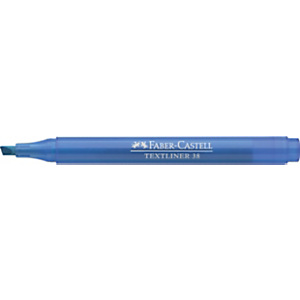 Faber-Castell Textliner 38 Marcador fluorescente, punta biselada, 1-4 mm, Azul
