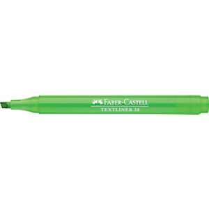 Faber-Castell Textliner 38 Marcador fluorescente, punta biselada, 1-4 mm, Verde