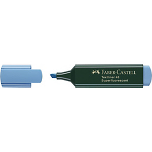 Faber-Castell TEXTLINER 48, marcador fluorescente biselado, punta 1, 2 y 5 mm, recargable, azul