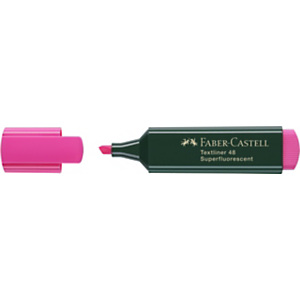 Faber-Castell TEXTLINER 48, marcador fluorescente de punta biselada de 1, 2 y 5 mm, recargable, rosa Faber-Castell TEXTLINER 48, marcador fluorescente de punta biselada de 1, 2 y 5 mm, recargable, rosa