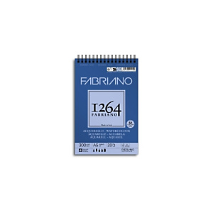 FABRIANO 1264 Bloc de dibujo Watercolor, Acuarela, grano fino, espiral lado corto, 300 g, A5, 20 hojas FABRIANO 1264 Bloc de dibujo Watercolor, Acuarela, grano fino, espiral lado corto, 300 g, A5, 20 hojas