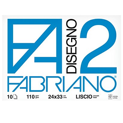 FABRIANO Album F2 -24x33cm - 10 fogli - 110gr - liscio - punto metallico - 1
