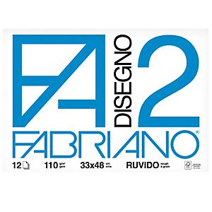 FABRIANO Blocco F2 - 33x48cm - 12 fogli - 110gr - ruvido - collato - Fabriano FABRIANO Blocco F2 - 33x48cm - 12 fogli - 110gr - ruvido - collato - Fabriano