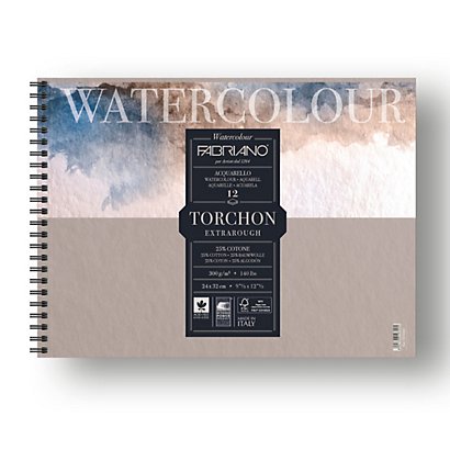 FABRIANO Blocco Watercolour Torchon - 24x32cm - 12 fogli - 300gr - spiralato - 1