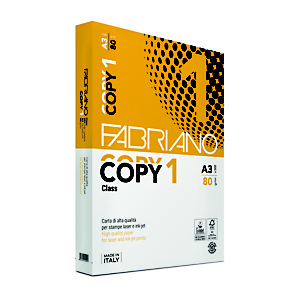FABRIANO Copy 1 Class Carta A3 per fotocopie e stampe, 80 g/m², Bianco (risma 500 fogli) FABRIANO Copy 1 Class Carta A3 per fotocopie e stampe, 80 g/m², Bianco (risma 500 fogli)
