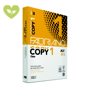 FABRIANO Copy 1 Class Carta A3 per fotocopie e stampe, 80 g/m², Bianco (risma 500 fogli) FABRIANO Copy 1 Class Carta A3 per fotocopie e stampe, 80 g/m², Bianco (risma 500 fogli)