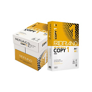 FABRIANO Copy 1 Class Carta A4 per fotocopie e stampe, 80 g/m², Bianco (confezione 5 risme) FABRIANO Copy 1 Class Carta A4 per fotocopie e stampe, 80 g/m², Bianco (confezione 5 risme)