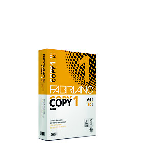 FABRIANO Copy 1 Class Carta per fotocopie e stampanti A4, 80 g/m², Bianco (risma 500 fogli)