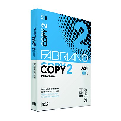 FABRIANO Copy 2 Performance Carta per fotocopie e stampanti A3, 80