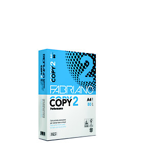 FABRIANO Copy 2 Performance Carta per fotocopie e stampanti A4, 80 g/m², Bianco (confezione 5 risme)