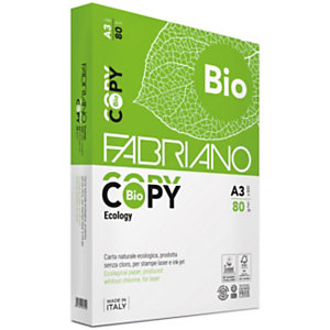 FABRIANO COPY BIO Ecology Carta per fotocopie e stampanti A3, 80 g/m², Bianco (risma 500 fogli)