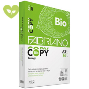 FABRIANO COPY BIO Ecology Carta per fotocopie e stampanti A3, 80 g/m², Bianco (risma 500 fogli) FABRIANO COPY BIO Ecology Carta per fotocopie e stampanti A3, 80 g/m², Bianco (risma 500 fogli)
